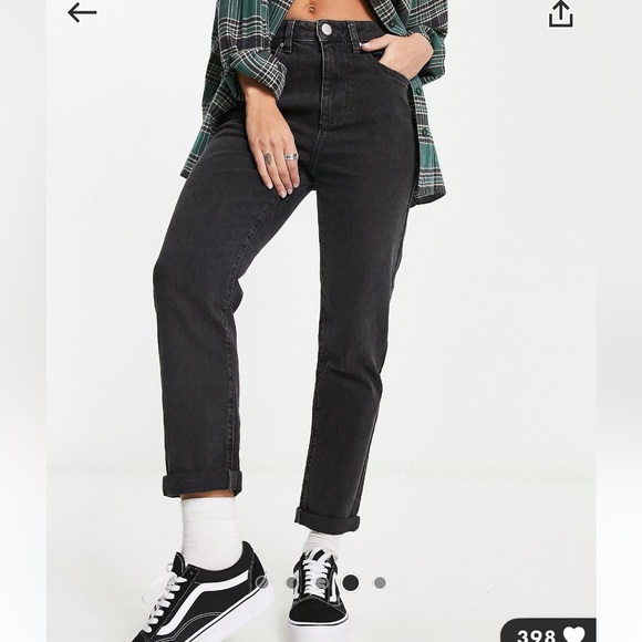 Cotton:On Black Stretch Mom Jeans - Picture 1 of 5